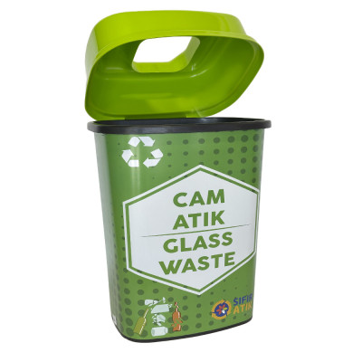 Будкрам купити Бак для сортування сміття 50Л, кришка з отвором, пластик SNMZ Бак для сортування сміття 50Л, кришка з отвором, пластик SNMZ 8