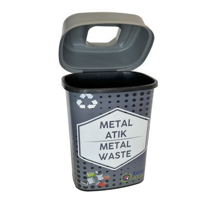 Будкрам купити Бак для сортування сміття 50Л, кришка з отвором, пластик SNMZ Бак для сортування сміття 50Л, кришка з отвором, пластик SNMZ 10