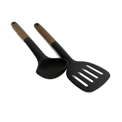 Будкрам купить Набор кухонный половник и лопатка  DIAMOND, термостойкий пластик, черный OKYANUS Набор кухонный половник и лопатка  DIAMOND, термостойкий пластик, черный OKYANUS 4