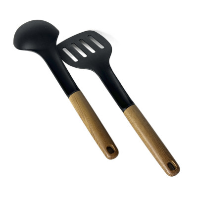 Будкрам купить Набор кухонный половник и лопатка  DIAMOND, термостойкий пластик, черный OKYANUS Набор кухонный половник и лопатка  DIAMOND, термостойкий пластик, черный OKYANUS 2