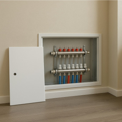 Будкрам купить Шкаф коллекторный внутренний KANEX 8-9 контуров,  715×575×110 мм Sanpreis Шкаф коллекторный внутренний KANEX 8-9 контуров,  715×575×110 мм Sanpreis 5