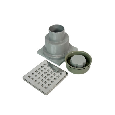 Будкрам купити Душовий трап LINE 10x10 см, вертикальний, з комбінованим затвором, грати квадрат Sanpreis Душовий трап LINE 10x10 см, вертикальний, з комбінованим затвором, грати квадрат Sanpreis 2