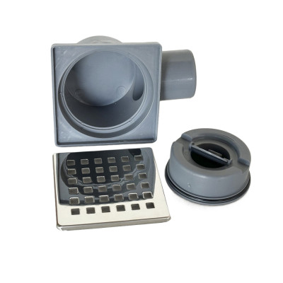 Будкрам купить Душевой трап ELITE LINE 10х10 см, горизонтальный, с сухим затвором, решетка квадрат Sanpreis Душевой трап ELITE LINE 10х10 см, горизонтальный, с сухим затвором, решетка квадрат Sanpreis 3