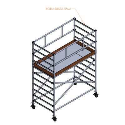 Будкрам купить Тура строительная на колесах алюминиевая PROFESIONAL M-4 3210x1270 Sanpreis Тура строительная на колесах алюминиевая PROFESIONAL M-4 3210x1270 Sanpreis 3