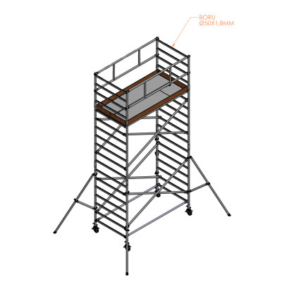 Будкрам купить Тура строительная на колесах алюминиевая PROFESIONAL M-6 5200x1270 Sanpreis Тура строительная на колесах алюминиевая PROFESIONAL M-6 5200x1270 Sanpreis 3