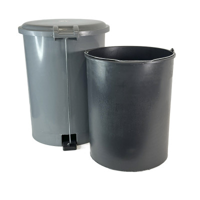 Будкрам купити Відро для сміття з педаллю 40 Л, пластик, сірий Afacan Plastik Відро для сміття з педаллю 40 Л, пластик, сірий Afacan Plastik 6