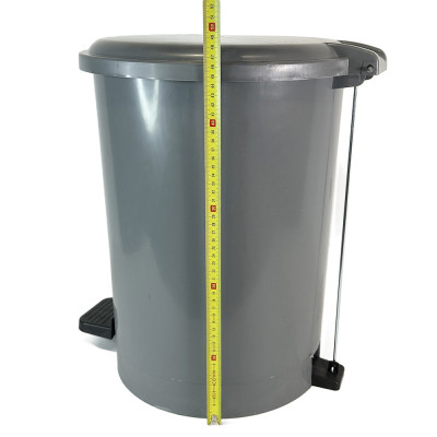 Будкрам купити Відро для сміття з педаллю 40 Л, пластик, сірий Afacan Plastik Відро для сміття з педаллю 40 Л, пластик, сірий Afacan Plastik 3