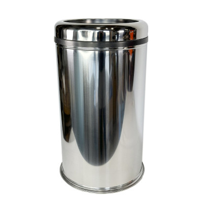 Будкрам купити Відро для сміття 45 Л з притискним кільцем, для сортування відходів, нержавіюча сталь, хром Sanpreis