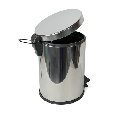 Будкрам купити Відро для сміття з педаллю 12Лx6 шт, нержавіюча сталь, хром VINKS Відро для сміття з педаллю 12Лx6 шт, нержавіюча сталь, хром VINKS 2