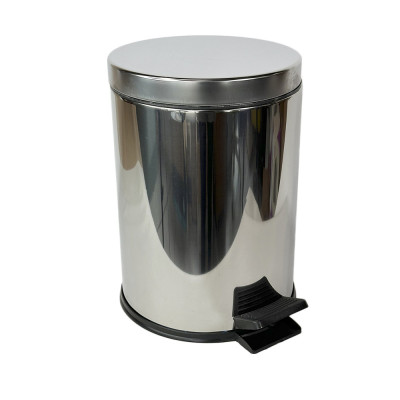 Будкрам купити Відро для сміття з педаллю 12Лx6 шт, нержавіюча сталь, хром VINKS Відро для сміття з педаллю 12Лx6 шт, нержавіюча сталь, хром VINKS 4