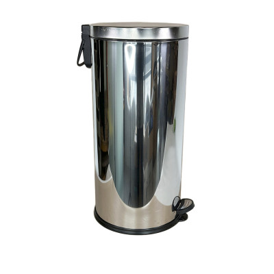 Будкрам купити Відро для сміття 30Л з педаллю, нержавіюча сталь, хром-уцінка VINKS