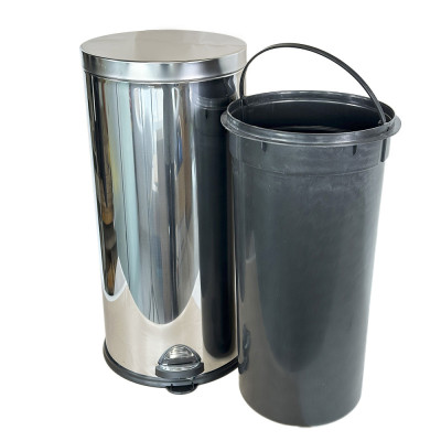 Будкрам купити Відро для сміття 30Л з педаллю, нержавіюча сталь, хром-уцінка VINKS Відро для сміття 30Л з педаллю, нержавіюча сталь, хром-уцінка VINKS 3