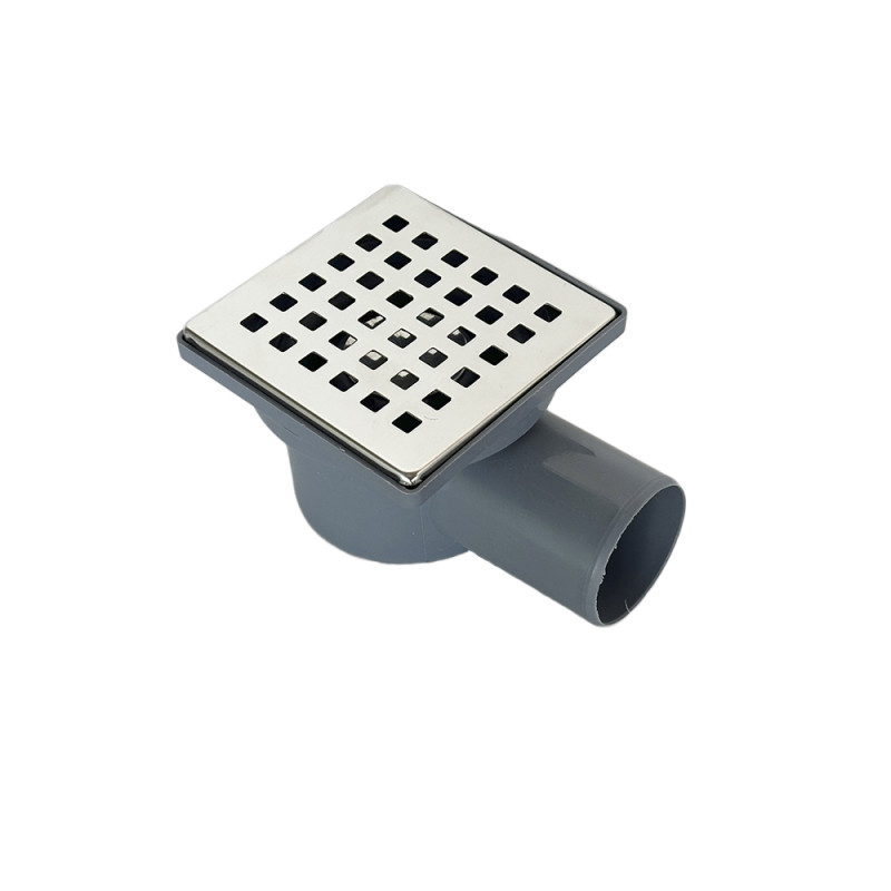 Будкрам купить Душевой трап ELITE LINE 10х10 см, горизонтальный, с сухим затвором, решетка квадрат Sanpreis