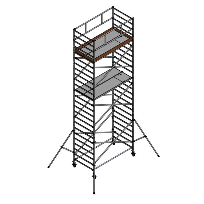 Будкрам купить Тура строительная на колесах алюминиевая PROFESIONAL M-8 7190x1270 Sanpreis