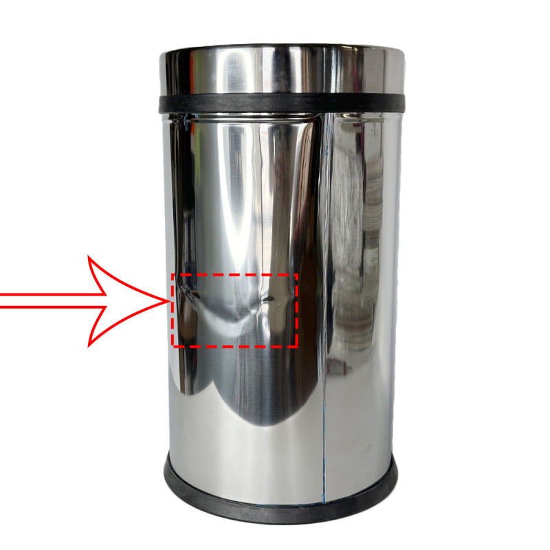 Будкрам купить Мусорное ведро 20Л с прижимным кольцом, нержавеющая сталь, хром-УЦЕНКА VINKS