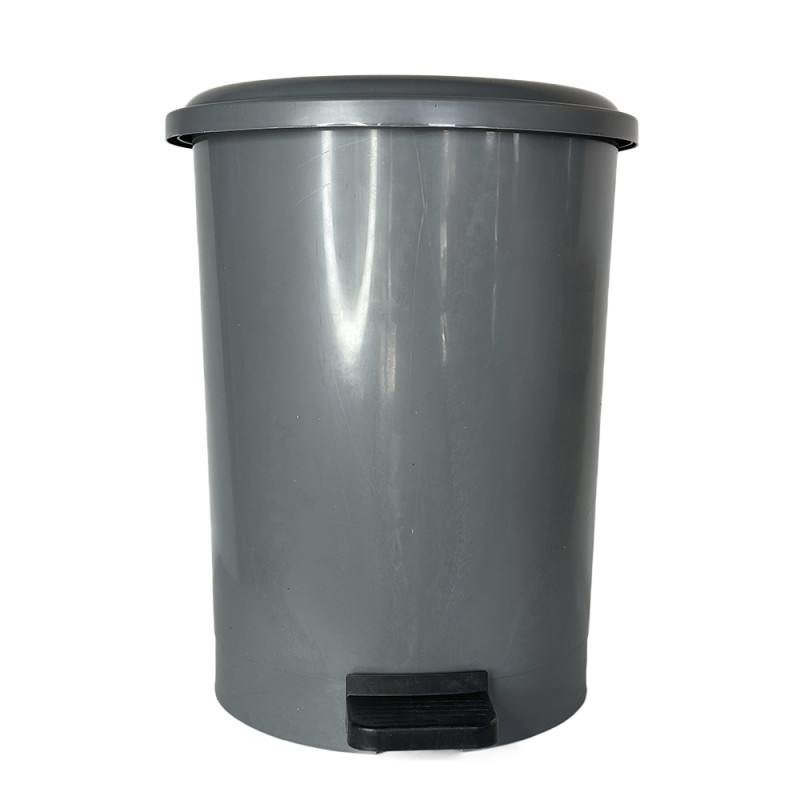 Будкрам купити Відро для сміття з педаллю 40 Л, пластик, сірий Afacan Plastik