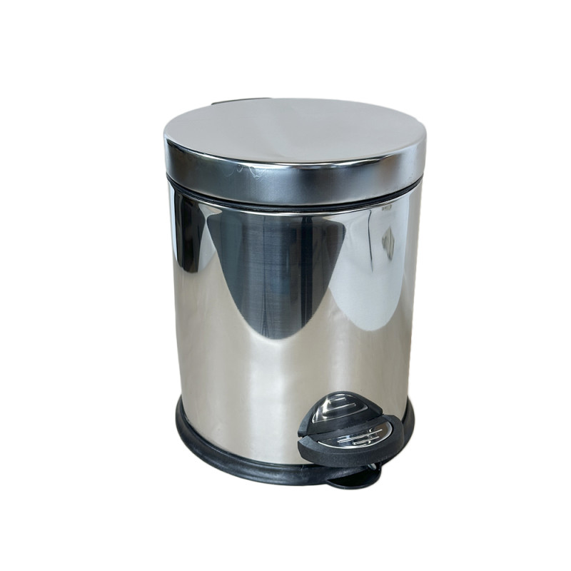 Будкрам купити Відро для сміття з педаллю MICRO 5Л, нержавіюча сталь, хром-УЦІНКА VINKS