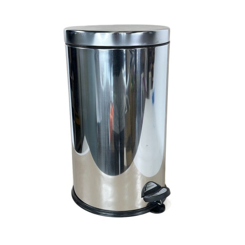 Будкрам купити Відро для сміття 16Л з педаллю, нержавіюча сталь, хром - УЦЕНКА VINKS