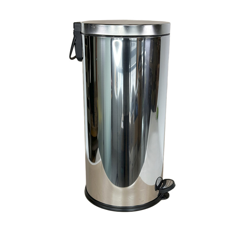 Будкрам купити Відро для сміття 30Л з педаллю, нержавіюча сталь, хром-уцінка VINKS