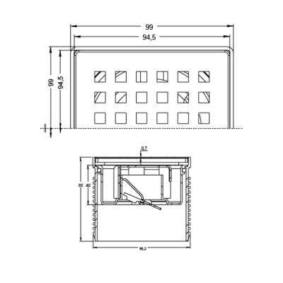 Будкрам купити Надставний елемент для трапу 10х10 см, вертикальний вихід DN100, комбінований затвор, грати з нержавіючої сталі Sanpreis Надставний елемент для трапу 10х10 см, вертикальний вихід DN100, комбінований затвор, грати з нержавіючої сталі Sanpreis 4