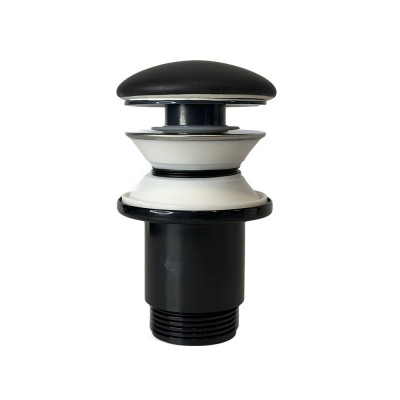 Будкрам купити Донний клапан для раковини Elixir 1-1/4&quot; із системою CLICK-CLACK, кераміка, чорний матовий Sanpreis