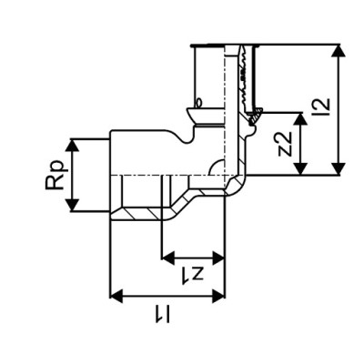 Будкрам купить Пресс-колено с внутренней резьбой Ø25-Rp1"Uponor S-Press PLUS Uponor Пресс-колено с внутренней резьбой Ø25-Rp1"Uponor S-Press PLUS Uponor 2