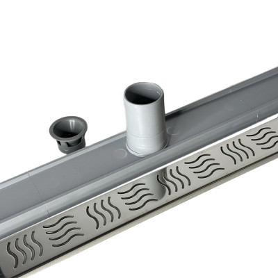 Будкрам купити Душовий трап CLASSIC 80 см, вертикальний, гідрозатвор, решітка хвиля Sanpreis Душовий трап CLASSIC 80 см, вертикальний, гідрозатвор, решітка хвиля Sanpreis 4