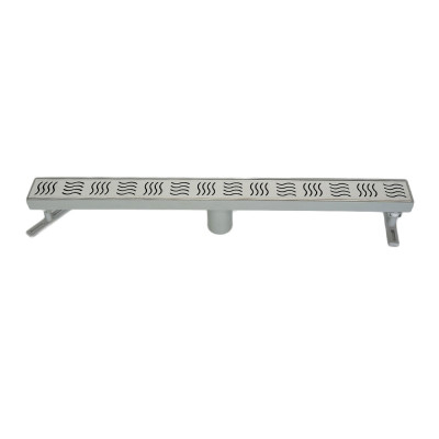 Будкрам купити Душовий трап CLASSIC 60 см, вертикальний, гідрозатвор, решітка хвиля Sanpreis