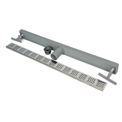 Будкрам купити Душовий трап CLASSIC 80 см, вертикальний, гідрозатвор, решітка хвиля Sanpreis Душовий трап CLASSIC 80 см, вертикальний, гідрозатвор, решітка хвиля Sanpreis 3