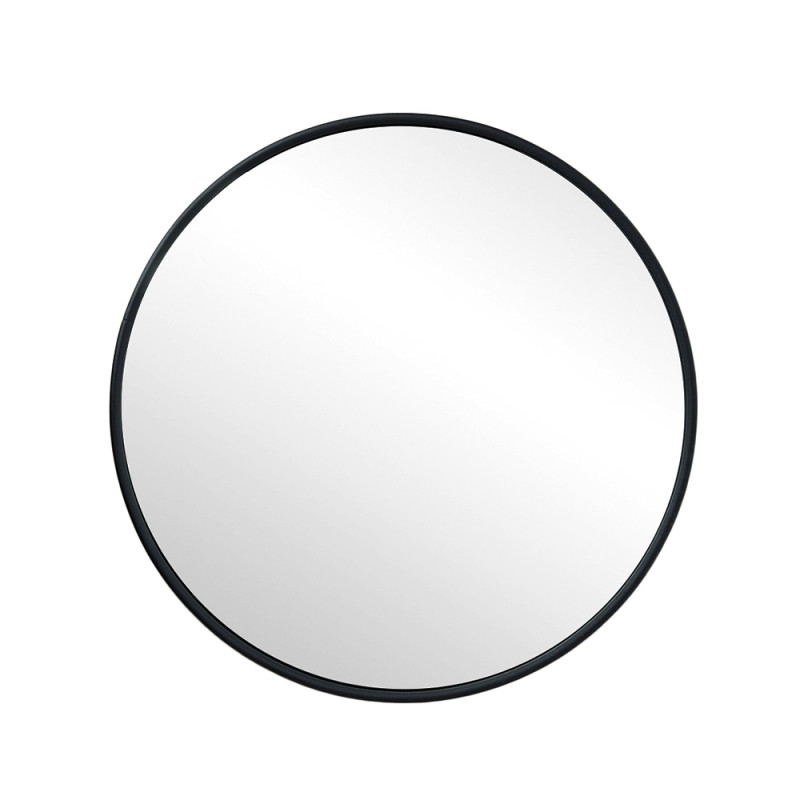 Будкрам купити Дзеркало Ø515 мм у металевій рамі кругле настінне, чорний Sanpreis