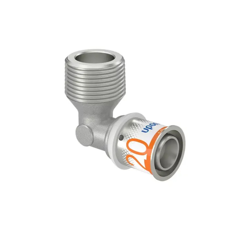 Будкрам купити Прес-коліно із зовнішнім різьбленням Ø20-R3/4"MT Uponor S-Press PLUS Uponor