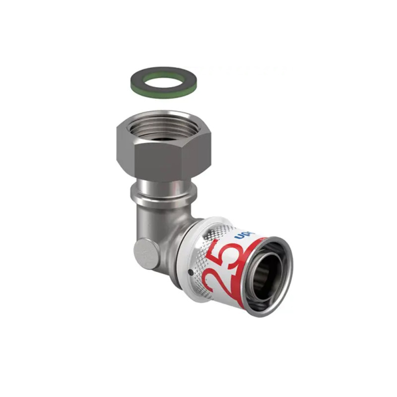 Будкрам купити Прес-коліно з накидною гайкою Ø25-G3/4" Uponor S-Press PLUS Uponor