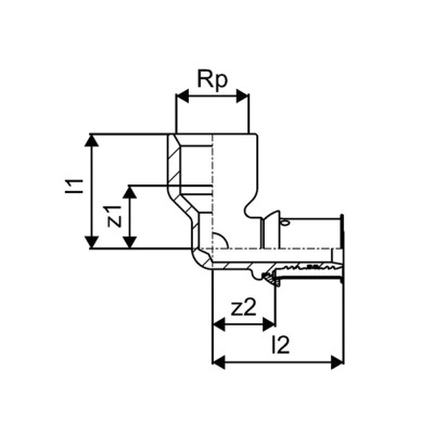 Будкрам купити Прес-коліно з внутрішнім різьбленням Ø50-Rp1 1/2"Uponor S-Press PLUS Uponor Прес-коліно з внутрішнім різьбленням Ø50-Rp1 1/2"Uponor S-Press PLUS Uponor 2