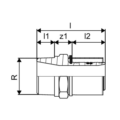 Будкрам купити Штуцер із зовнішнім різьбленням 50-R1 1/2"MT Uponor S-Press PLUS Uponor Штуцер із зовнішнім різьбленням 50-R1 1/2"MT Uponor S-Press PLUS Uponor 2