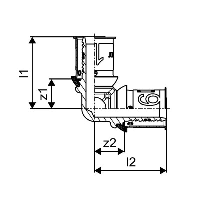 Будкрам купити Прес-фітинг латунний куточок 90º Ø20х20 Uponor S-Press PLUS Uponor Прес-фітинг латунний куточок 90º Ø20х20 Uponor S-Press PLUS Uponor 2