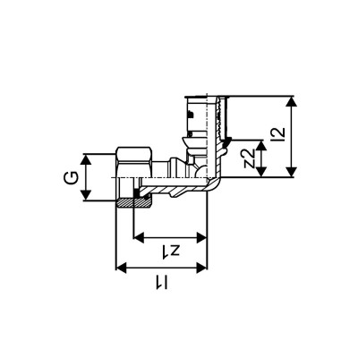 Будкрам купить Пресс-колено с накидной гайкой Ø20-G1/2" Uponor S-Press PLUS Uponor Пресс-колено с накидной гайкой Ø20-G1/2" Uponor S-Press PLUS Uponor 2