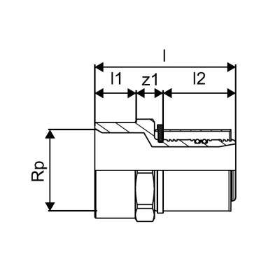 Будкрам купити Штуцер Uponor S-Press PLUS з внутрішнім різьбленням 50-Rp1 1/2"FT Uponor Штуцер Uponor S-Press PLUS з внутрішнім різьбленням 50-Rp1 1/2"FT Uponor 2