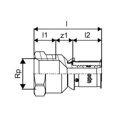 Будкрам купить Штуцер с внутренней резьбой 20-Rp1"FT  Uponor S-Press PLUS Uponor Штуцер с внутренней резьбой 20-Rp1"FT  Uponor S-Press PLUS Uponor 2