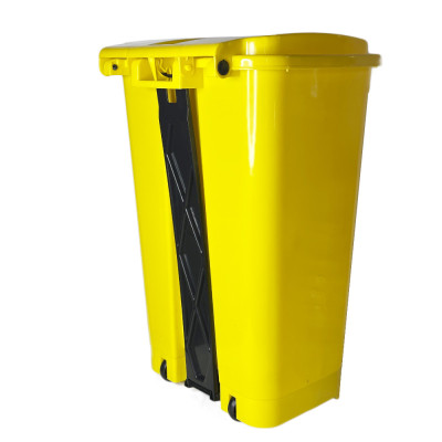 Будкрам купити Бак для сміття на колесах з педаллю 85Л пластик, жовтий/сірий/зелений Afacan Plastik Бак для сміття на колесах з педаллю 85Л пластик, жовтий/сірий/зелений Afacan Plastik 2