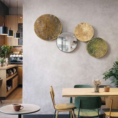 Будкрам купить Набор настенного декора «Магия»  с зеркалом, 4 элемента, МДФ, поталь золото Sanpreis