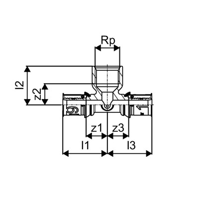 Будкрам купить Пресс-тройник с внутренней резьбой  Ø32-Rp1/2"FT-32 Uponor S-Press PLUS Uponor Пресс-тройник с внутренней резьбой  Ø32-Rp1/2"FT-32 Uponor S-Press PLUS Uponor 2