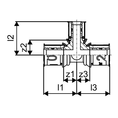 Будкрам купить Пресс-тройник редукционный Ø25-16-25 Uponor S-Press PLUS, латунь Uponor Пресс-тройник редукционный Ø25-16-25 Uponor S-Press PLUS, латунь Uponor 2