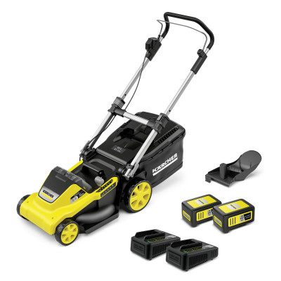 Будкрам купить Газонокосилка Karcher LMO 5-18 Комплект из двух аккумуляторов 36В (18В+18В) 2х5А в год 41см 25-70см до 550м.кв.