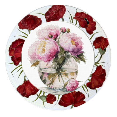 Будкрам купити Рамка для фото кругла FLOWERS, МДФ Ø22 см Sanpreis