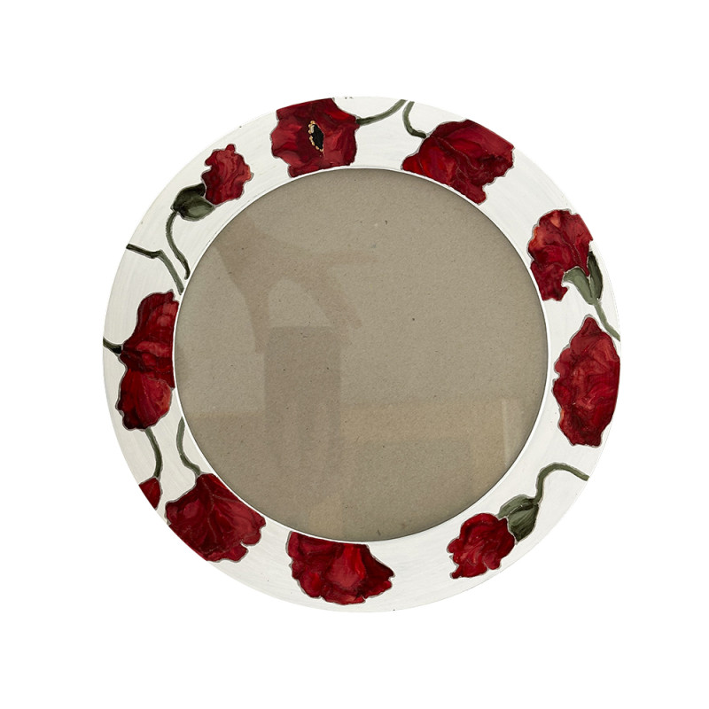 Будкрам купити Фоторамка кругла FLOWERS, МДФ Ø26 см Sanpreis
