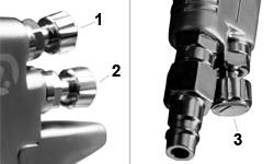 Три регулировки покрасочного пистолета LVMP PT-0115